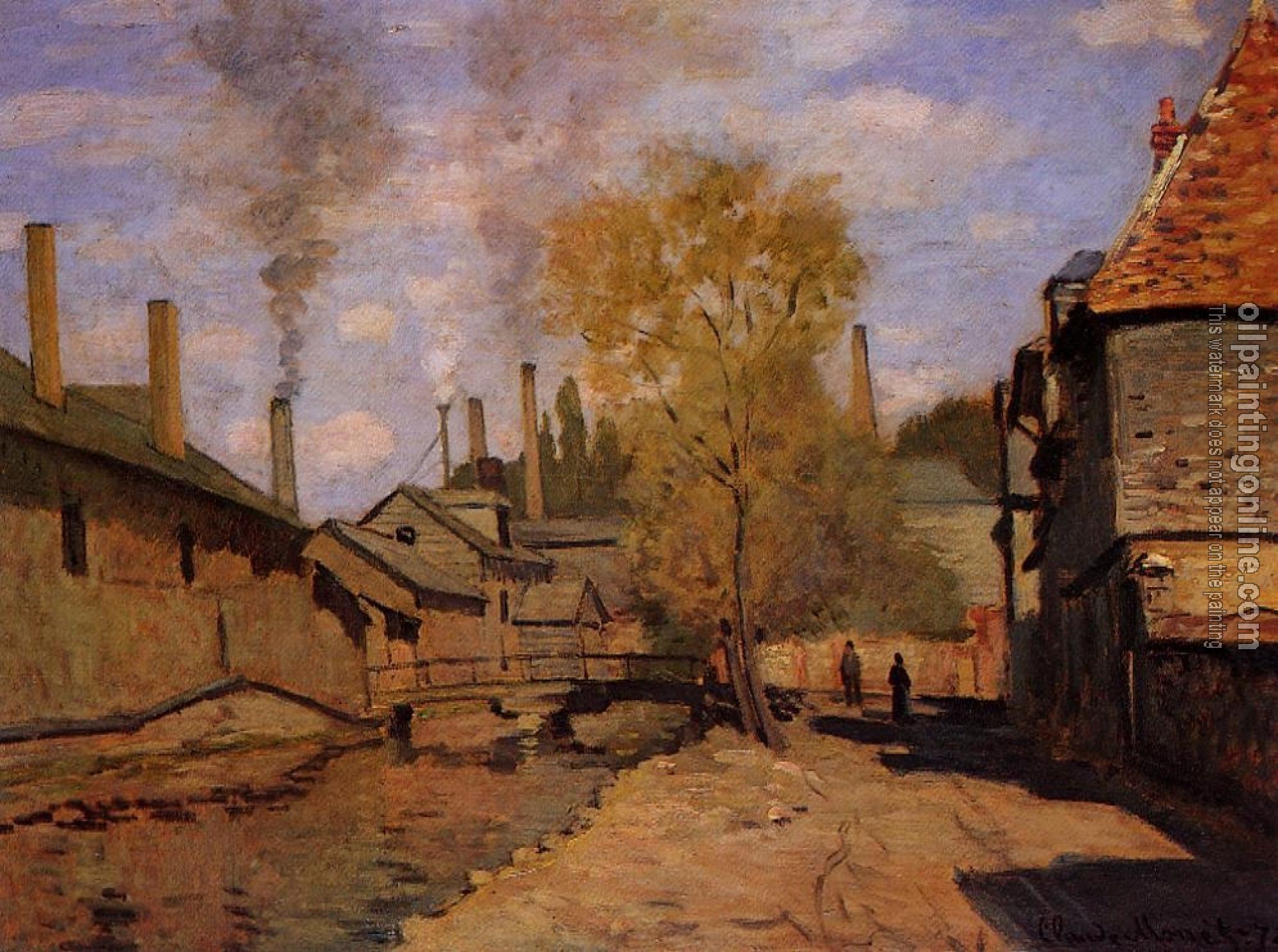 Monet, Claude Oscar - Factories at Deville, near Rouen